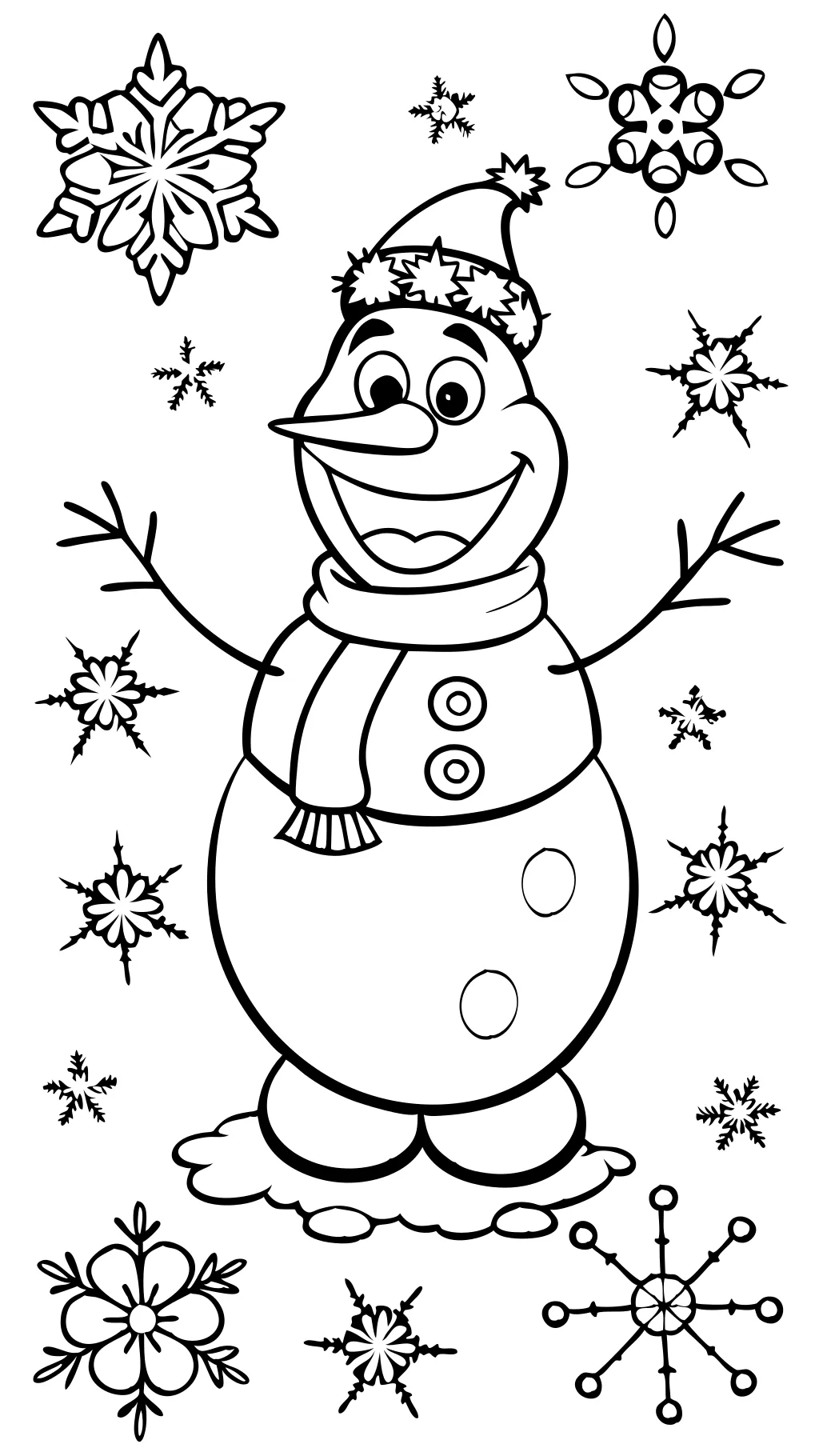 printable olaf coloring pages